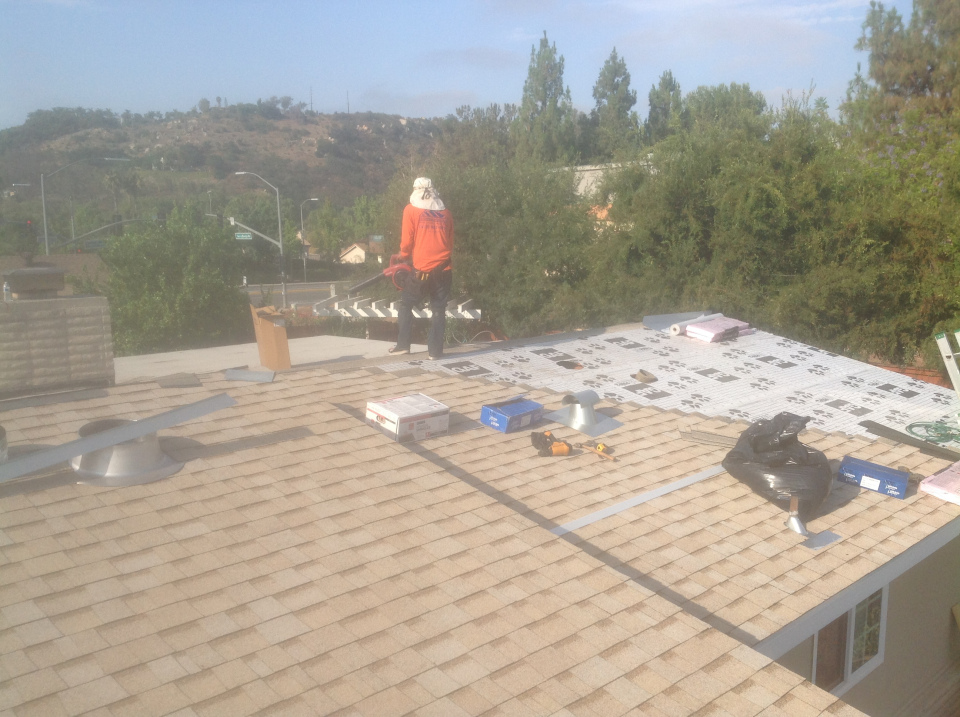 asphalt shingle roof closeup